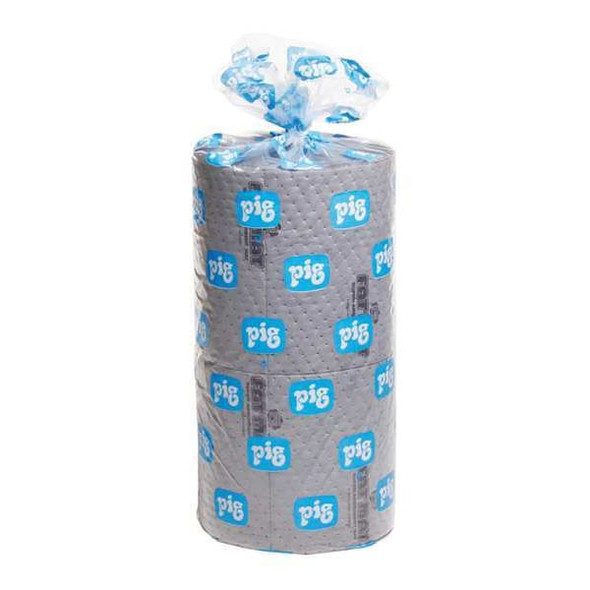 Pig Sorbent Roll, 40 gal, 32 in x 75 ft, Universal, Gray, Polypropylene MAT2102