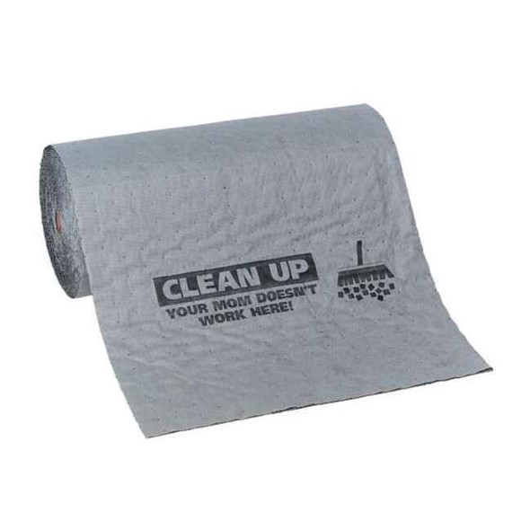 Sorbent Roll, 13 gal, 24 in x 75 ft, Universal, Gray, Polypropylene