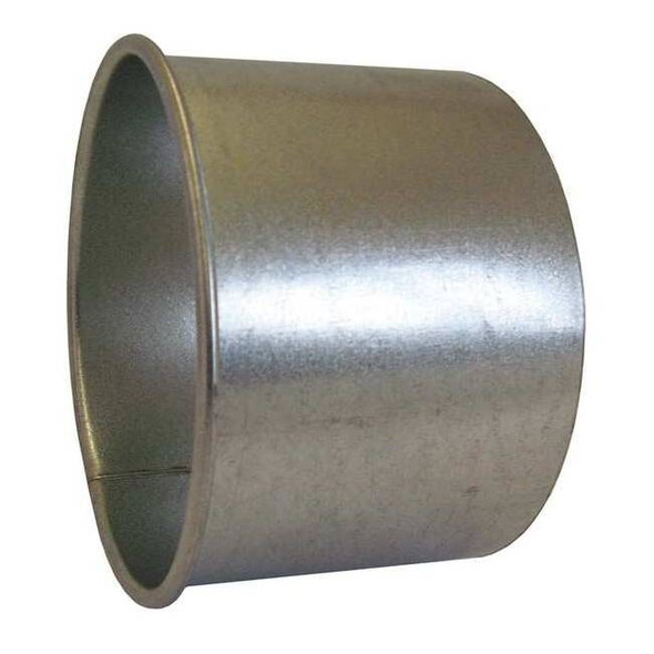 Round Machine Adapter, 6 in Duct Dia, Galvanized Steel, 22 ga GA, 4" L