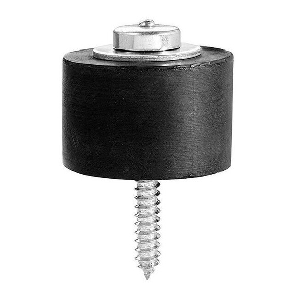 Rockwood Door Stop, Rubber, Black, 2"H 465