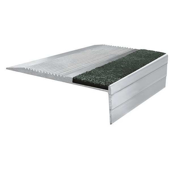 Stair Tread Cover Extruded Aluminum Black, 48 in W x 1/8 in Thick