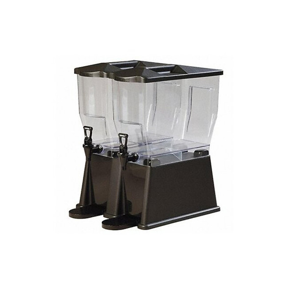 Carlisle Foodservice Beverage Dispenser,Double,7 Gal,Black 1085103