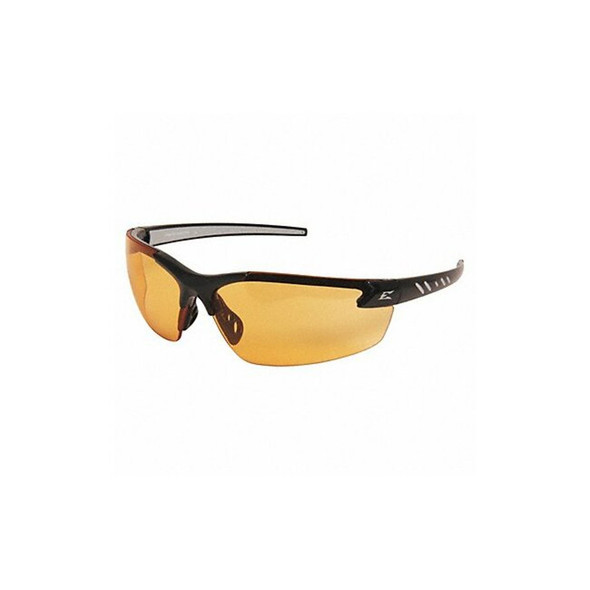 Zorge G2, Safety Glasses, Anti-Scratch, Amber Lens, Black Frame, Half-Frame