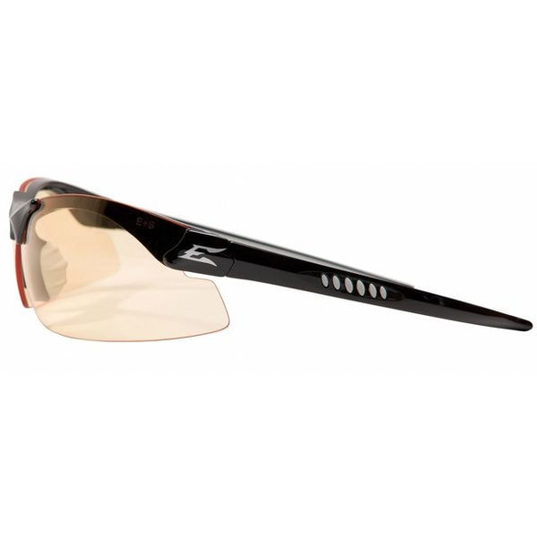 Edge Eyewear Zorge G2, Safety Glasses, Anti-Scratch, Amber Lens, Black Frame, Half-Frame DZ114-G2