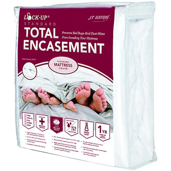 Lock-Up Mattress/Box Spring Protector,60"W,White 83QUENC