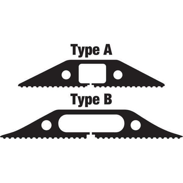 D-Line Cable Protector, 9/16 in H, 6 ft L, 3-1/4 in W, 1 Channel, PVC, Black, Yellow US/FC83H