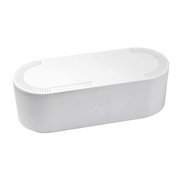 Cable Protector, 5-1/4 in H, 16-1/4 in L, 6-1/2 in W, 1 Channel, ABS, White