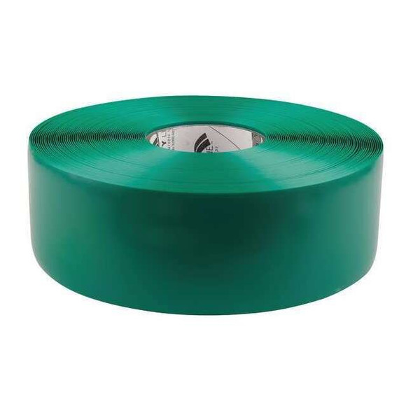 Floor Marking Tape, Vinyl, No Legend, Green, 3 in W., 50 mil Thickness