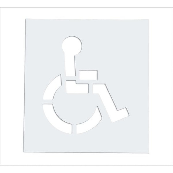 Pavement Stencil, Symbol, Handicap - ADA, 15 in Character Height, Not Applicable Font, Polyethylene