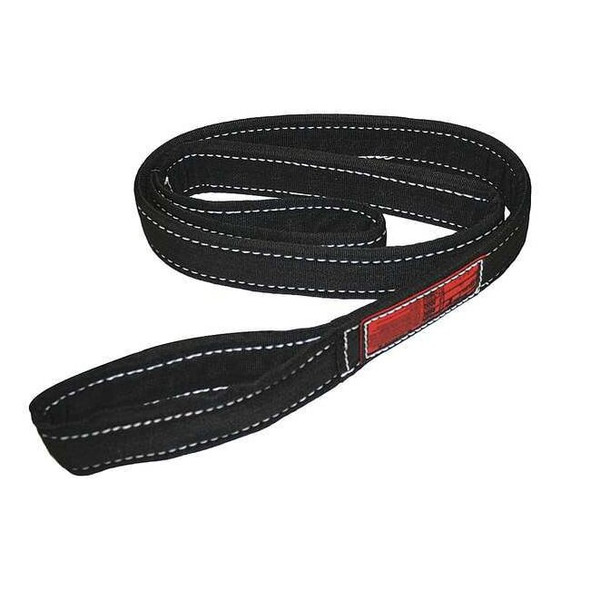 Synthetic Web Sling, Type 3, 6 ft L, 2 in W, Nylon, Black