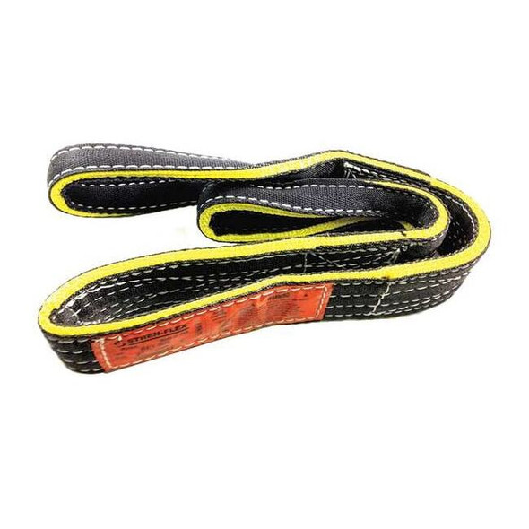 Stren-Flex Synthetic Web Sling, Type 6, 4 ft L, 2 in W, Nylon, Black RE2-902-04