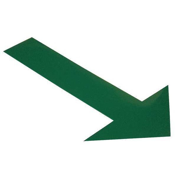 Arrow Tape Floor Marking Vinyl Green, 6" W x 10" L, 50 mil Thick