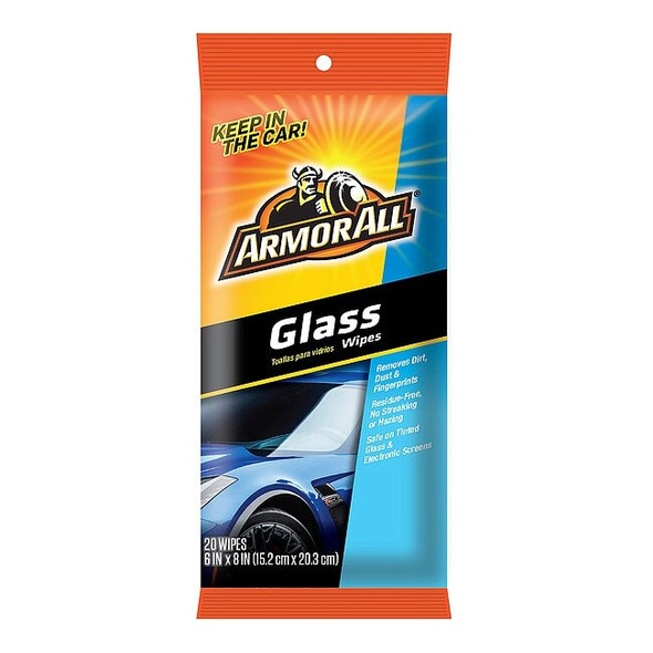 Armor All Auto Glass Cleaner,Wipe On,22 oz.,White AWGCF-20-1USLT