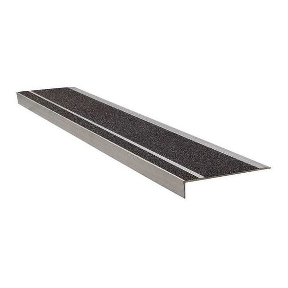 Stair Tread Cover Extruded Aluminum Black, 48 in W x 5/32" Thick