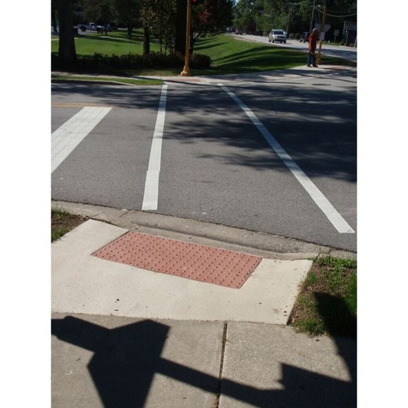 ADA Warning Pad Polymer Red, 2 ft W x 4 ft L, 7-16 in Thick  TT2448-SA-BRD-1