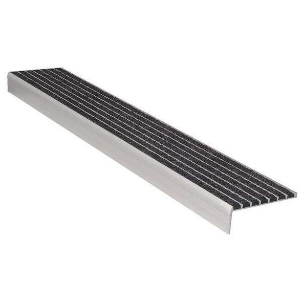 Stair Nosing Extruded Aluminum Black, 48 in W x 1/4" Thick