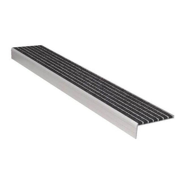 Stair Nosing Extruded Aluminum Black, 48 in W x 1/4" Thick