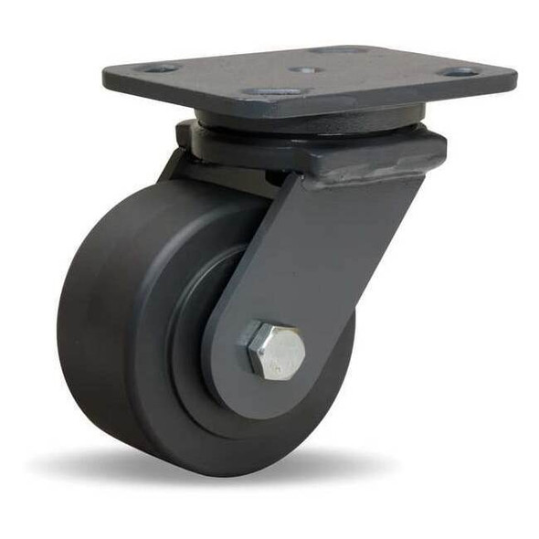 Hamilton Plte Caster,Swivl,Nylon,4 in.,2000 lb.,B S-WH-4NYB