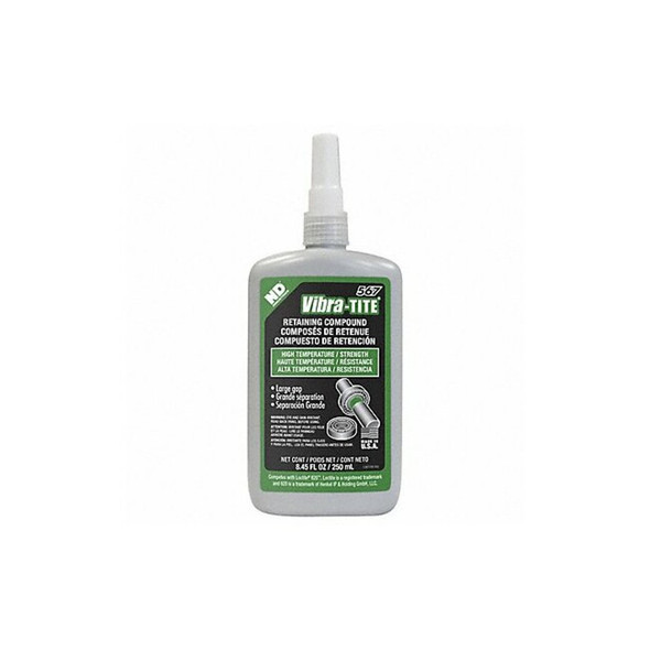 Vibra-Tite Retaining Compound, 567 Series, Green, Liquid, 250mL, Bottle 56725