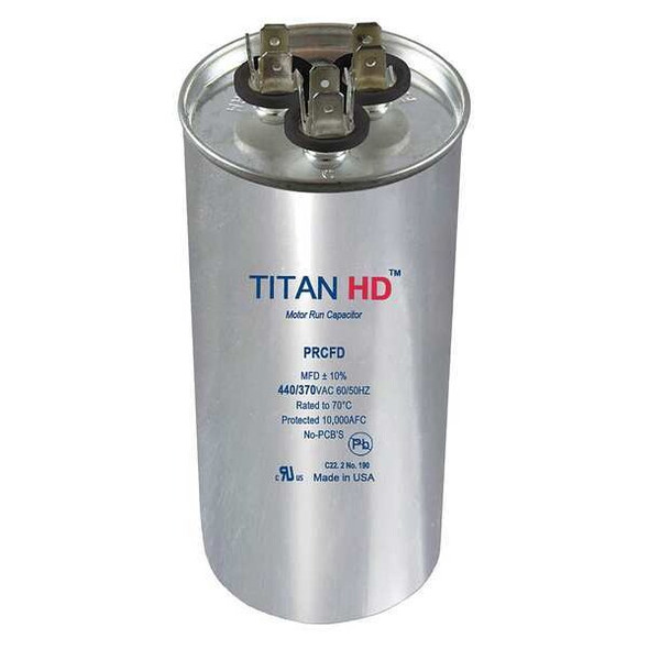 Titan Hd Motor Dual Run Cap,55/7.5 MFD,440V,Round PRCFD5575A