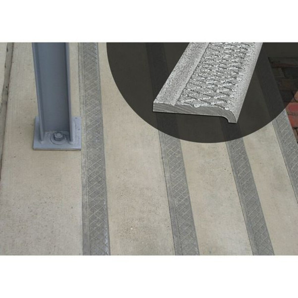 Wooster Products Stair Nosing,Gray,60in W, Cast Alum, AG101.4-5 AG101.4-5