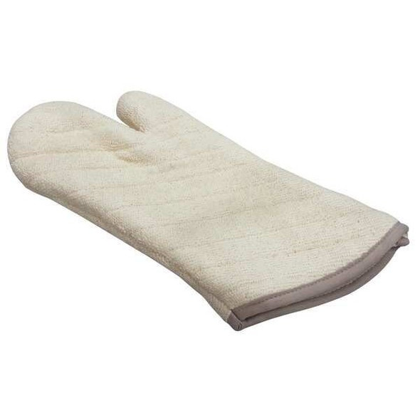 R & R Textile Oven Mitt,Hand Shaped,Natural,17in 01703