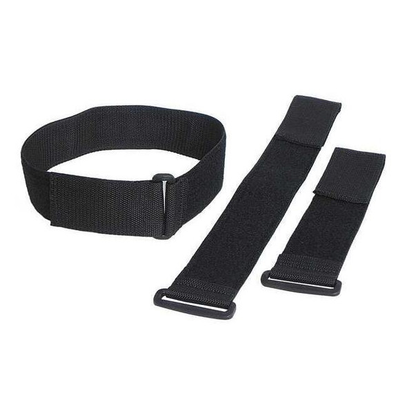 Cinch Strap, No Adhesive, 3 ft, 2 in W, Black, 10 PK