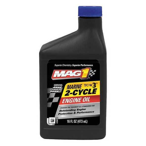 2-Cycle Synthetic Blend Marine Motor Oil, TC-W3 certified, Blue, 16 Oz.