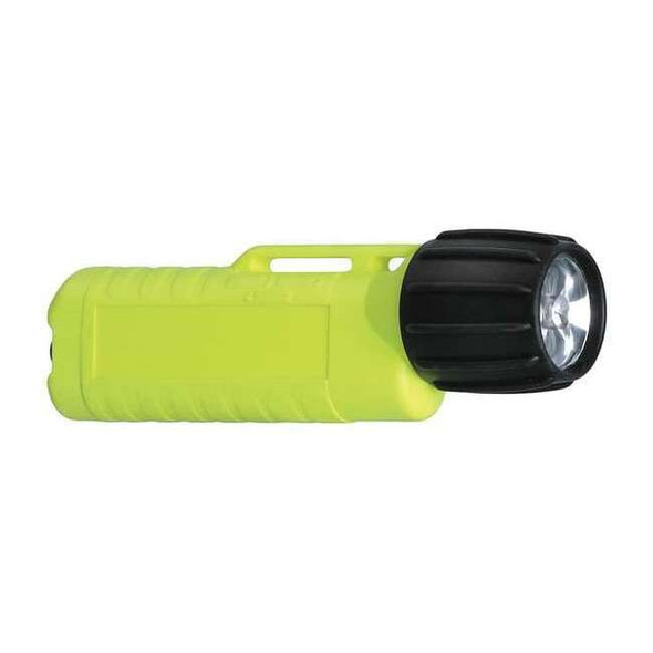Pacific Helmets Safety Yellow LED Handheld Flashlight, Alkaline AA, 110lm 510001