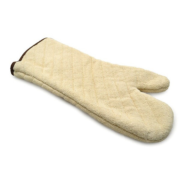 R & R Textile Oven Mitt,Hand Shaped,Natural,13in 01303