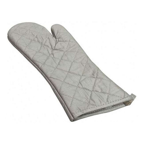 R & R Textile Oven Mitt,Hand Shaped,Silver,13in 01301
