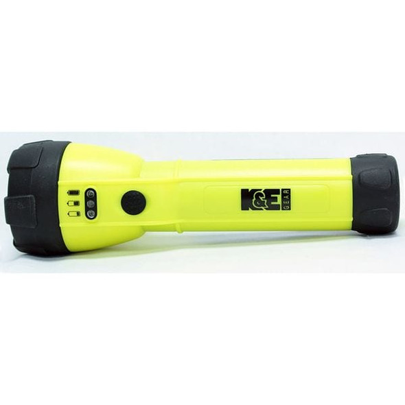 Railhead Gear Yellow LED Handheld Flashlight, Alkaline AA/D, 200lm KE-FL45