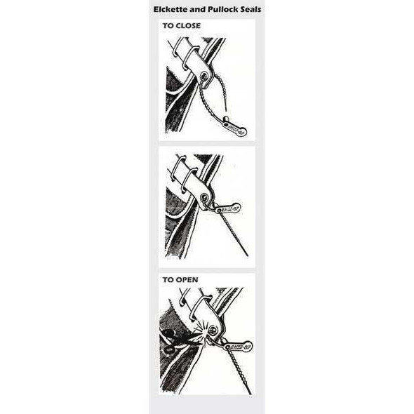 Elc Security Products Pull-Tight Seals,Green,Unfinished,PK250 065N21PPGR