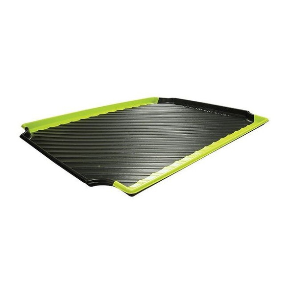 Structural Plastics Containment Tray,Black w/Yellow Stripe CTY300124