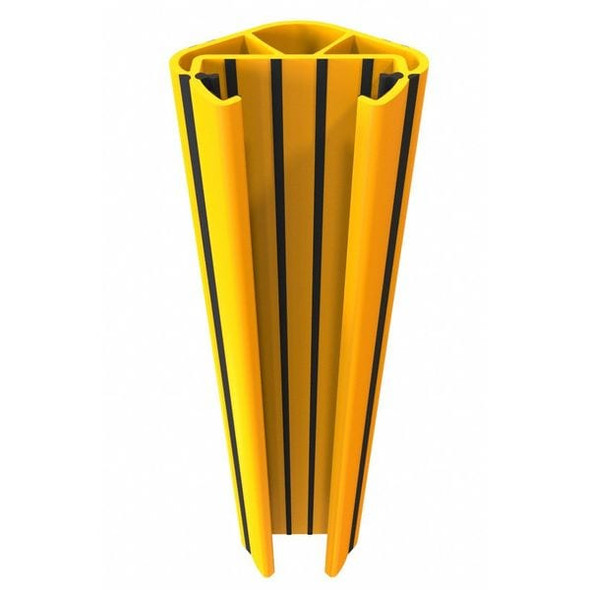 A-Safe Pallet Rack Guard,3"W,1.8"D,24"H P-03-01-0018