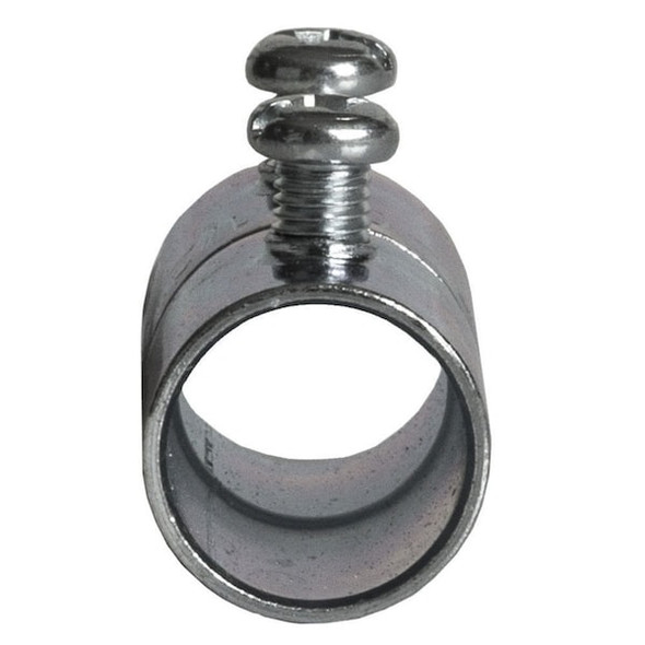 Raco EMT Coupling, 1/2 in, Set Screw, Steel, Zinc Plated, Gray 2022