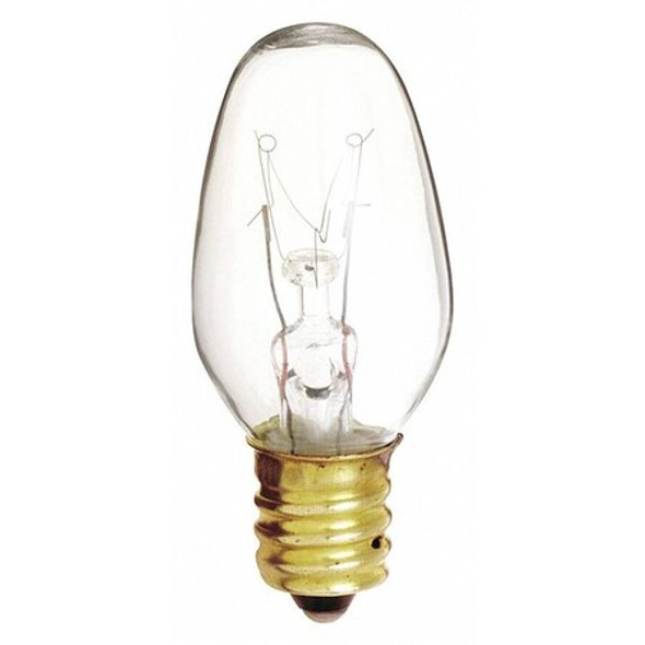 Satco Incandescent Lamp,C7 Bulb Shape,35 lm S3691