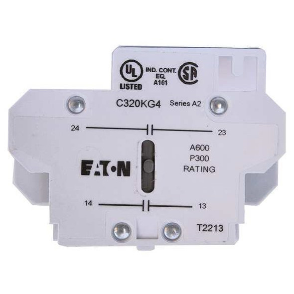 Eaton Cutler-Hammer Aux Contact Block,2NC,10A C320KG5