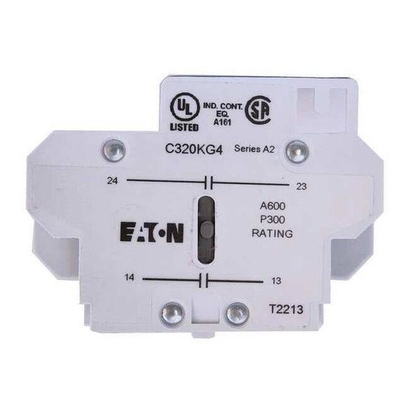 Eaton Cutler-Hammer Aux Contact Block,2NC,10A C320KG5