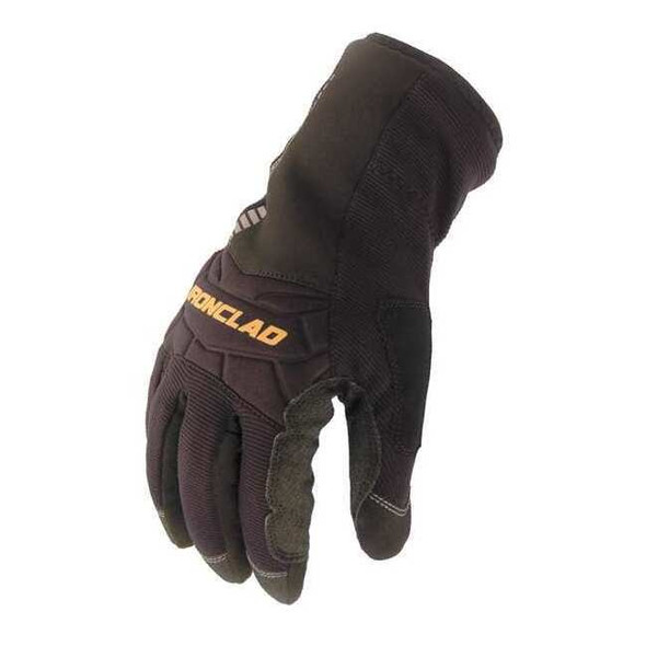 Cold Protection Gloves, Synthetic Leather Palm, Insulated Lining, Black, M ( 8 )