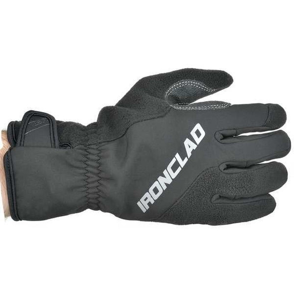 Cold Protection Gloves, Fleece Palm, Micro Fleece Lining, Black, L ( 9 )