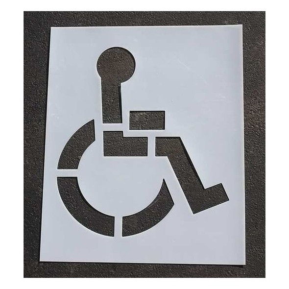 Rae Pavement Stencil,48 in,Handicap,1/16, STL-116-3048 STL-116-3048