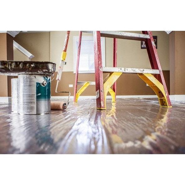 Carpet Protection, 24 In W x 500 Ft L, 2.5 mil Thick Film, Clear, Adhesive Backed