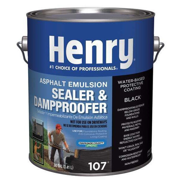 Henry Sealer & Dampproofer, 1 gal, Black HE107046