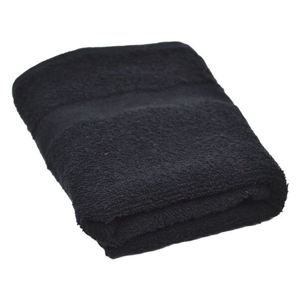 R & R Textile Hand Towel,16x27 In,Black,PK12 71625