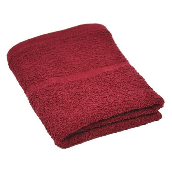 R & R Textile Hand Towel,27 in L,Burgundy 71626