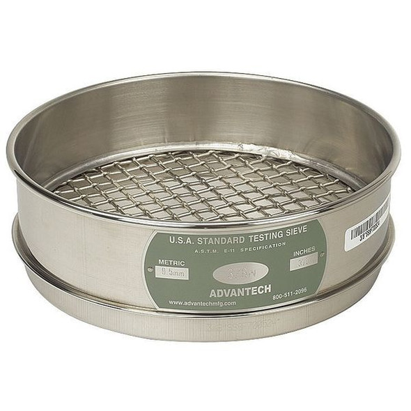 Advantech Sieve, No 25, S/S, 8 In, Full Ht 25SS8F