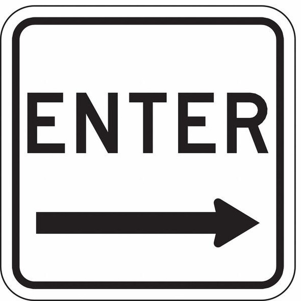 Lyle Enter Sign For Parking Lots,18" x 18" LR7-64R-18HA