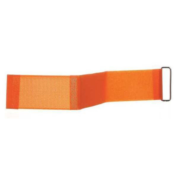 Back-to-Back Strap, No Adhesive, 18 in, 2 in W, Orange, 10 PK