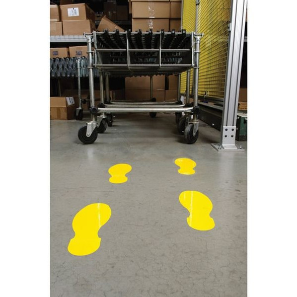 Brady Floor Tape,Black,3.5 inx10 in,Foot,PK10 104410